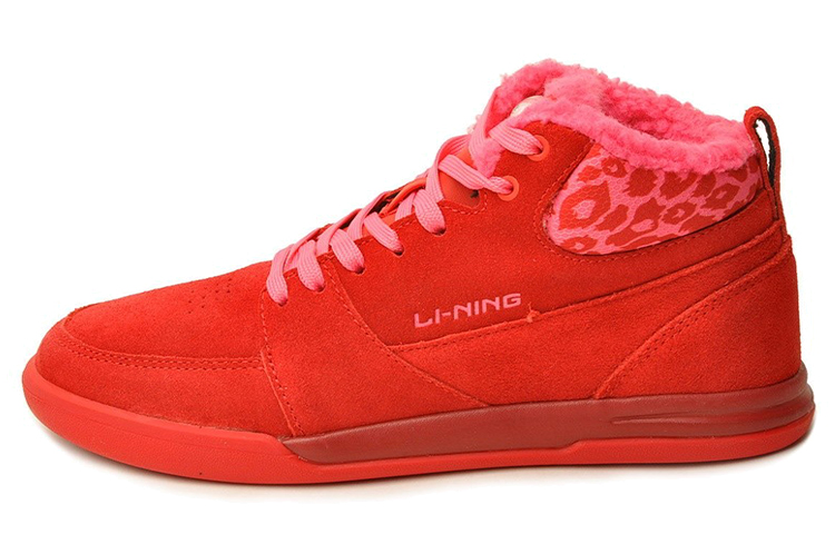 (Women) Li-Ning High-Top Casual 'Red' ALCH118-4