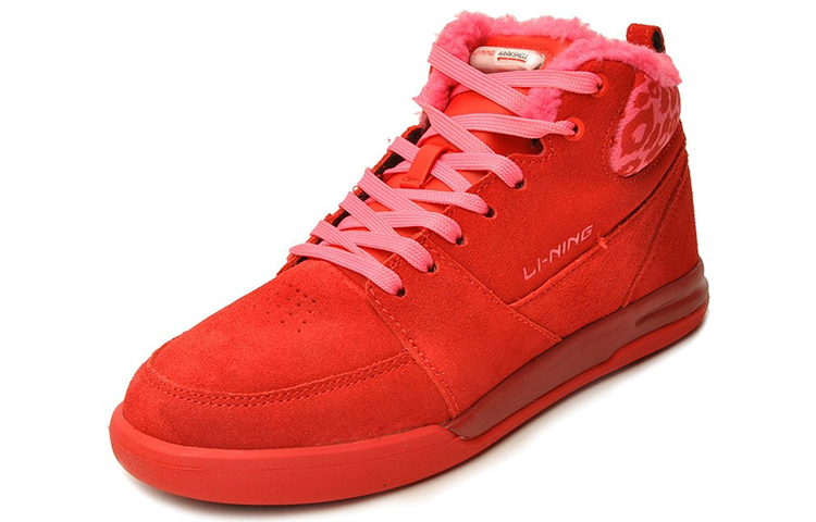 Lookbook (Women) Li-Ning High-Top Casual 'Red' ALCH118-4