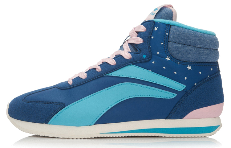 (Women) Li-Ning High-Top Casual Sneakers 'Blue White' ALCK122-1