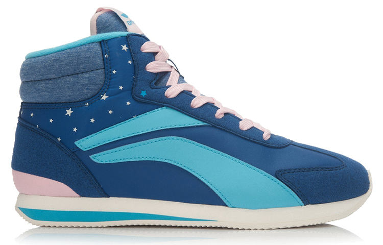 Order (Women) Li-Ning High-Top Casual Sneakers 'Blue White' ALCK122-1