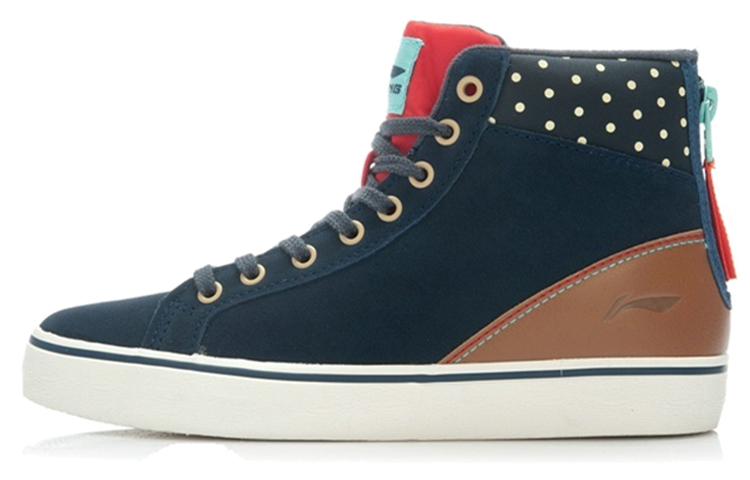 (Women) Li-Ning High-Top Casual Sneakers 'Deep Universal Blue' ALCJ116-3