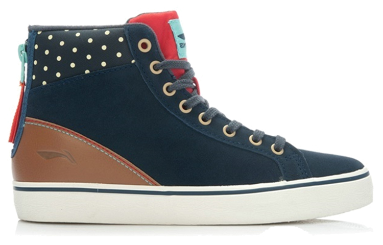 Order (Women) Li-Ning High-Top Casual Sneakers 'Deep Universal Blue' ALCJ116-3