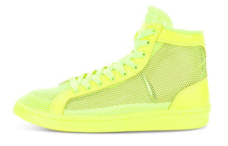 (Women) Li-Ning High-Top Casual Sneakers 'Fluorescent Yellow' ALCG168-3