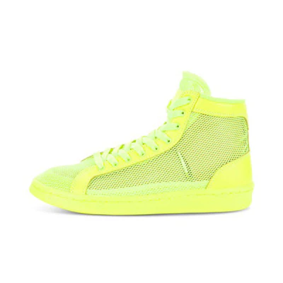 (W) Li-Ning High-Top Casual Sneakers 'Fluorescent Yellow'
