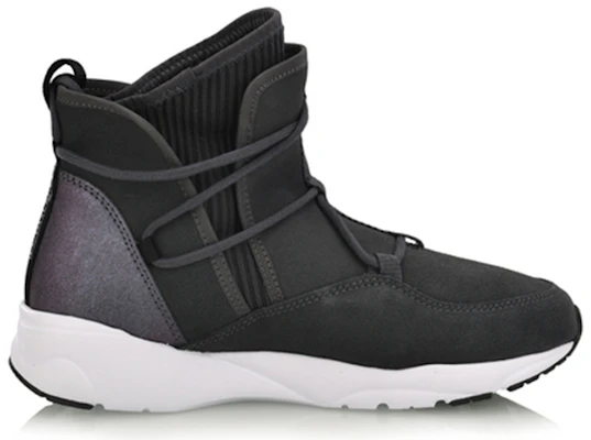 (W) Li-Ning Zapatillas Altas Transpirables Tejidas 'Gris Sombra' LLAN082-2 Order (W) Li-Ning Zapatillas Altas Transpirables Tejidas 'Gris Sombra' LLAN082-2