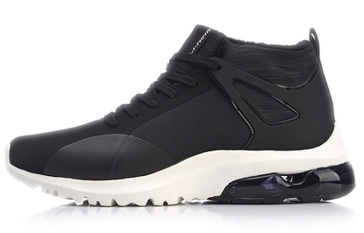 (Women) Li-Ning High-Top Sneaker 'Black Cushion' AGLN138-4
