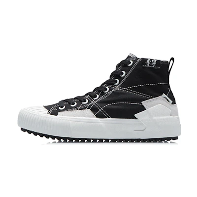 (W) Li-Ning High-Top Sneaker 'Black White'