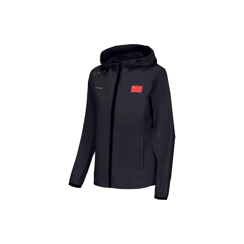 (Women) Li-Ning Honor Series Solid Color Hooded Windbreaker Deep Sapphire Blue AFDU318-1