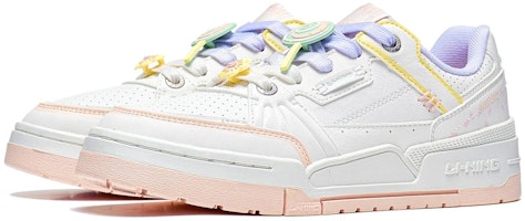 LiNing李寧 征程1.5 防滑耐磨 低筒 溜板鞋 女款 白粉紫 Lookbook LiNing李寧 征程1.5 防滑耐磨 低筒 溜板鞋 女款 白粉紫