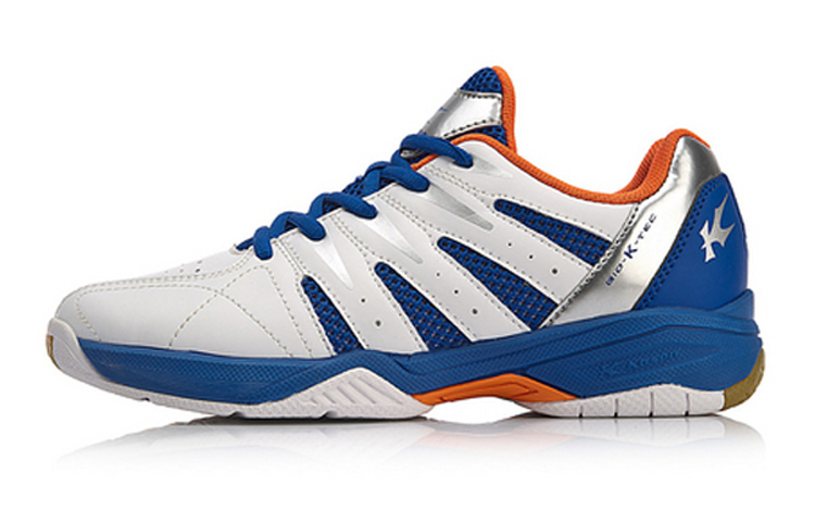 (Women) Li-Ning Kason Badminton Shoes 'Grey Blue Orange' FYTN014-1