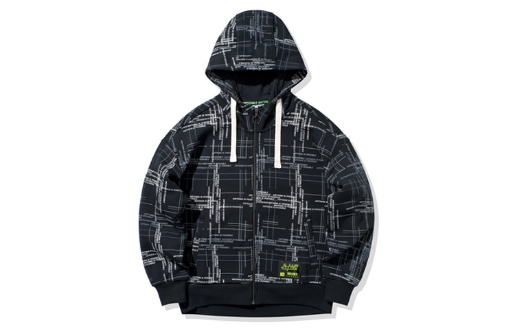 (Women) Li-Ning Letter Print Hoodie Jacket - Black AWDQ028-5