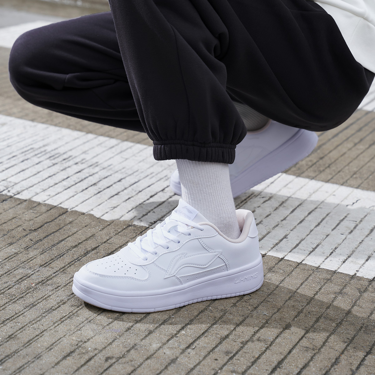 Cheap (W) 李寧スケートシューズ(白) AGCS420-6