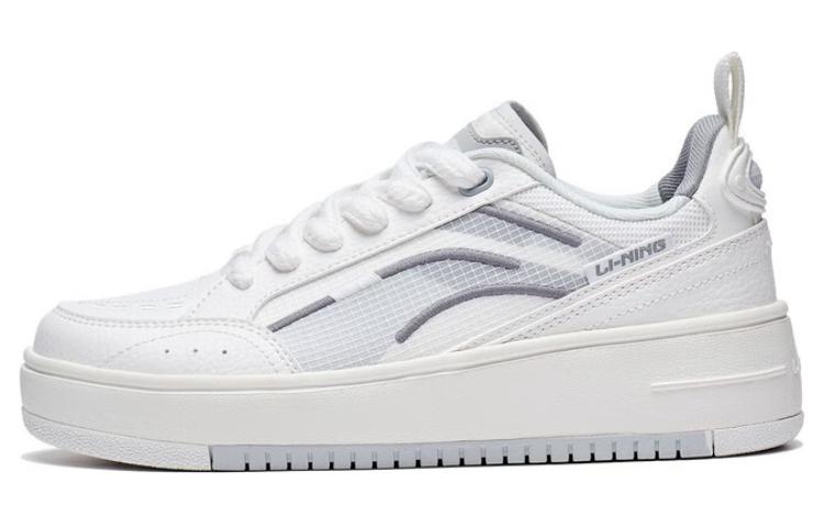 (Women) Li-Ning Lifestyle Skate Shoes 'White Grey' AGCT142-1