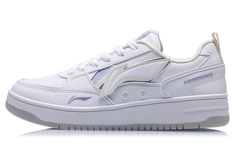 (Women) Li-Ning Lifestyle Skate Shoes 'White Purple' AGCQ544-2