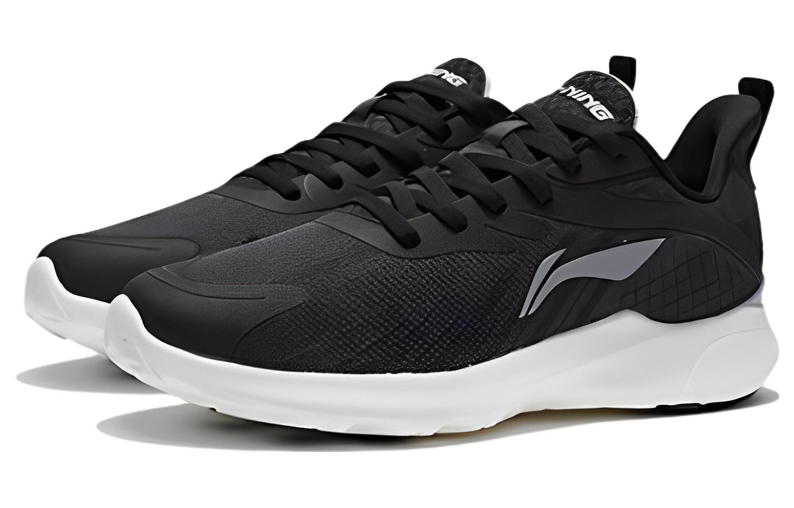 Lookbook (W) 리닝 라이트 이즈 "블랙 화이트" ARSS020-4