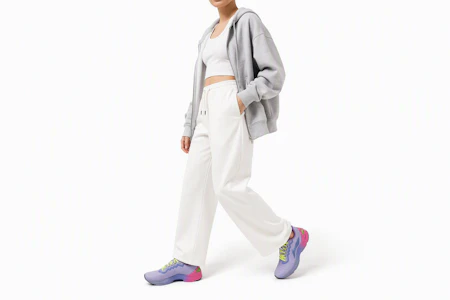 Order 李宁 岚系列 女款 減震 低筒 跑步鞋 淡紫色