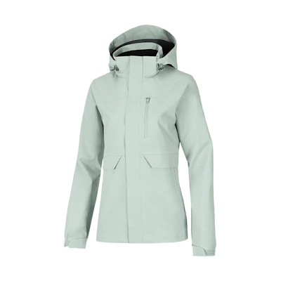 (Women) Li-Ning Light Green Outdoor Zip-Up Hoodie Jacket AFDSC12-1