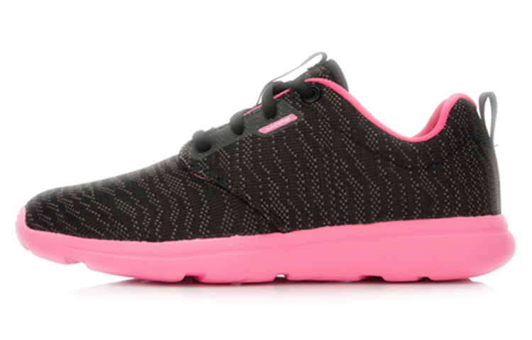 (Women) Li-Ning Lightweight Breathable Running Shoes 'Black Pink' ARJL014-4