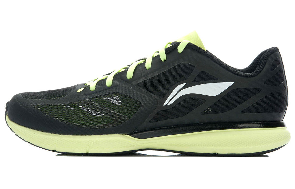 (Women) Li-Ning Lightweight Running Shoes 'Black Green' ARBJ016-3
