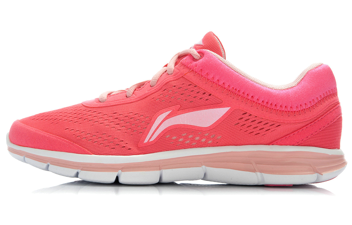 (Women) Li-Ning Lightweight Running Shoes 'Pink White' ARBJ058-2