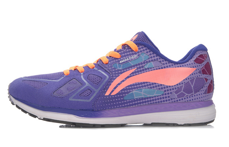 (Women) Li-Ning Lightweight Running Sneaker 'Purple Orange' ARBM094-2