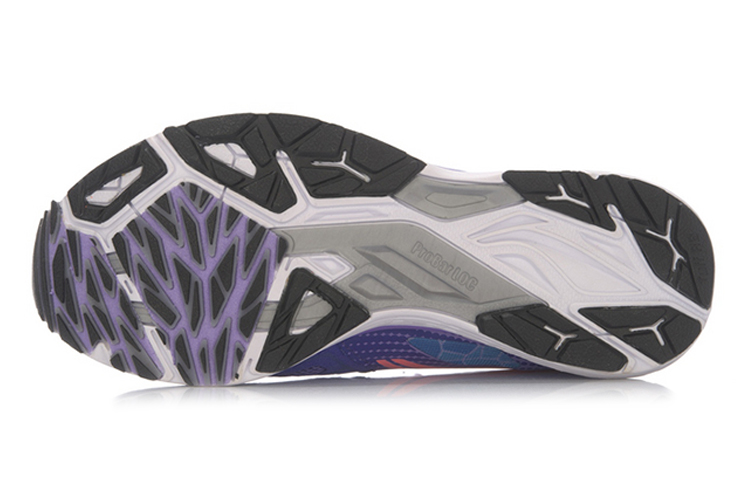 Shop (Women) Li-Ning Lightweight Running Sneaker 'Purple Orange' ARBM094-2