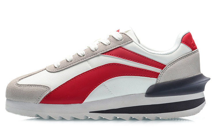 (Women) Li-Ning Lightweight Shock-Absorbing Running Shoes 'White Red Grey' AGCP256-5