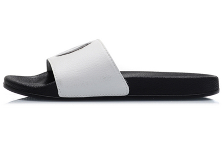 (Women) Li-Ning Lightweight Stylish Slippers 'Black White' AGAP012-7