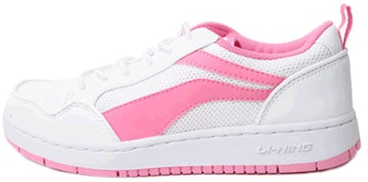 (Women) Li-Ning Low-Top Board Sneakers 'Pink-White' ALCG056-3 (Women) Li-Ning Low-Top Board Sneakers 'Pink-White' ALCG056-3