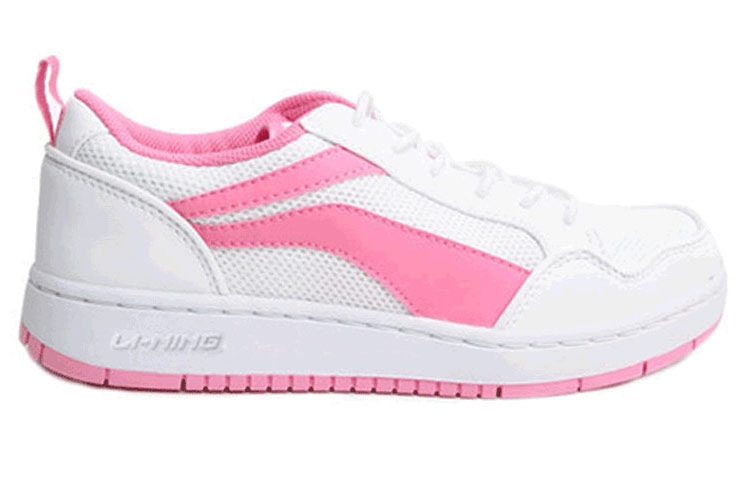 Order (W) 리닝 핑크-화이트 로우탑 스니커즈 (Li-Ning pink-white low-top sneakers) ALCG056-3