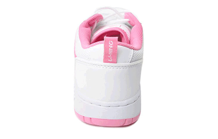 Shop (W) 리닝 핑크-화이트 로우탑 스니커즈 (Li-Ning pink-white low-top sneakers) ALCG056-3