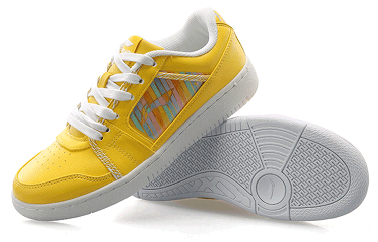 Lookbook (W) Li-Ning Kasut Low Top Kasual 'Kuning' ALCG108-1