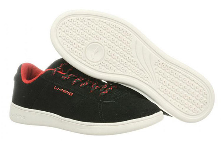 (W) Li-Ning Low Top Casual Sneakers 'Black Red' 圖 4