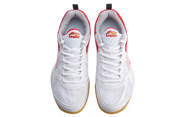 Shop (Women) Li-Ning Ma Long Signature Table Tennis Shoes 'White Red' APTP002-1