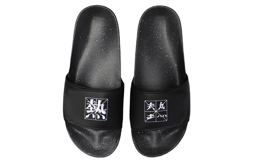 Lookbook (W) Li-Ning Magic Tape ''Hot'' Slides ''Zwart'' AGAQ026-2
