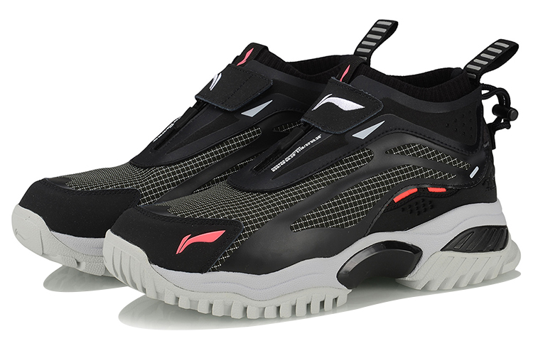 Lookbook (Women) Li-Ning Mid-Top Casual Running Shoes 'Black' AGLP128-4