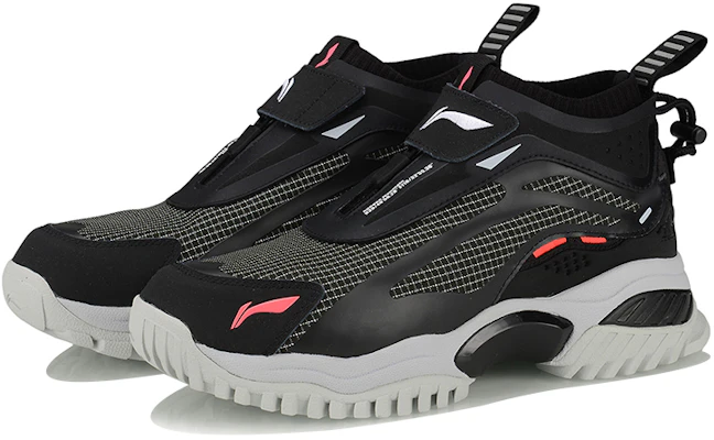 (Women) Li-Ning Mid-Top Casual Running Shoes 'Black' AGLP128-4 Lookbook (Women) Li-Ning Mid-Top Casual Running Shoes 'Black' AGLP128-4