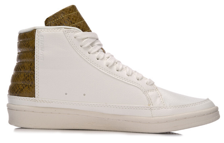 Order (Women) Li-Ning Mid-Top Skate Shoes 'White Brown' AGBM008-1