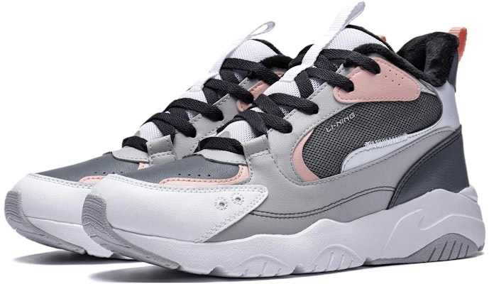(Women) Li-Ning Mid-Top Sneaker 'Grey Blue' AGLS210-3 Lookbook (Women) Li-Ning Mid-Top Sneaker 'Grey Blue' AGLS210-3