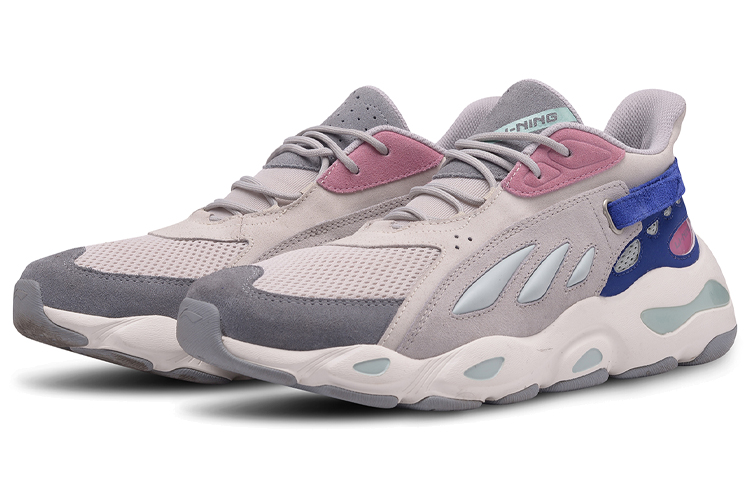 Lookbook (W) Li-Ning Pekan Mode New York 'Kupu-Kupu Abu-abu Merah Muda Biru' AGLN072-13
