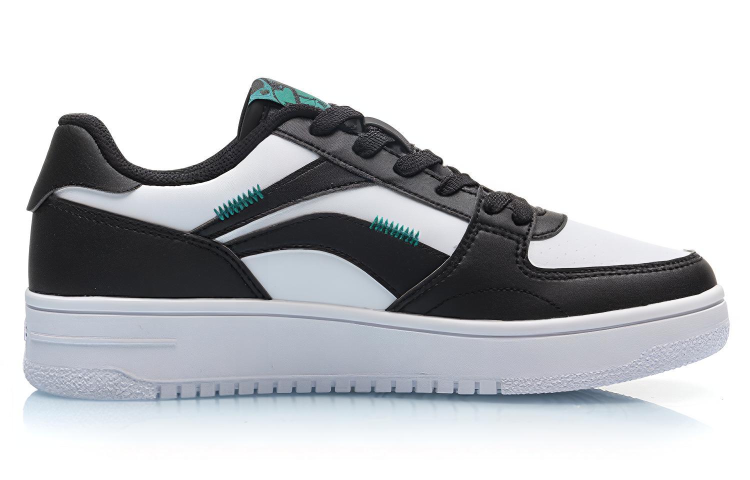 Order (W) Li-Ning No.258 Classique Loisir Bas ''Blanc Noir Vert'' AGCN402-2