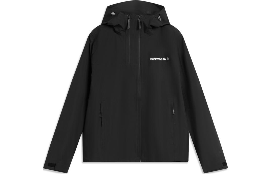 (Women) Li-Ning Outdoor CF Wanlong Reflective Waterproof Windproof Jacket Black () ACFU006-1