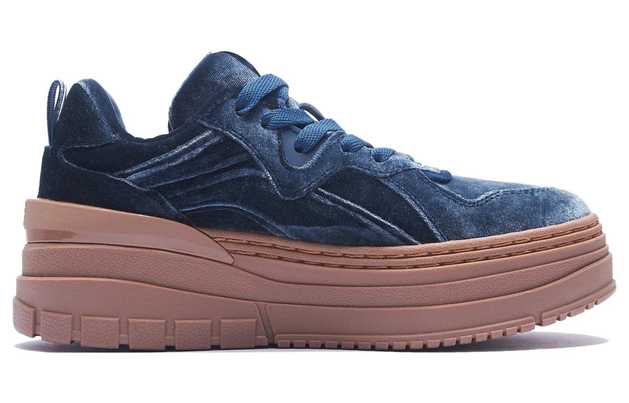 Order (W) 李宁烟蓝高帮厚底运动鞋 AGCS302-1