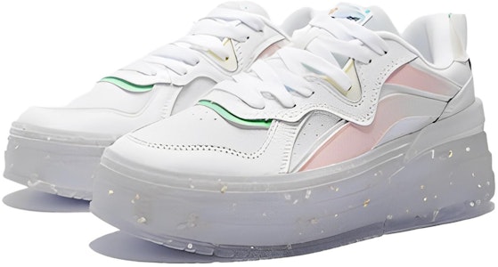 (W) 리닝 플랫폼 슈즈 '화이트 핑크' AGCS198-2 Lookbook (W) 리닝 플랫폼 슈즈 '화이트 핑크' AGCS198-2