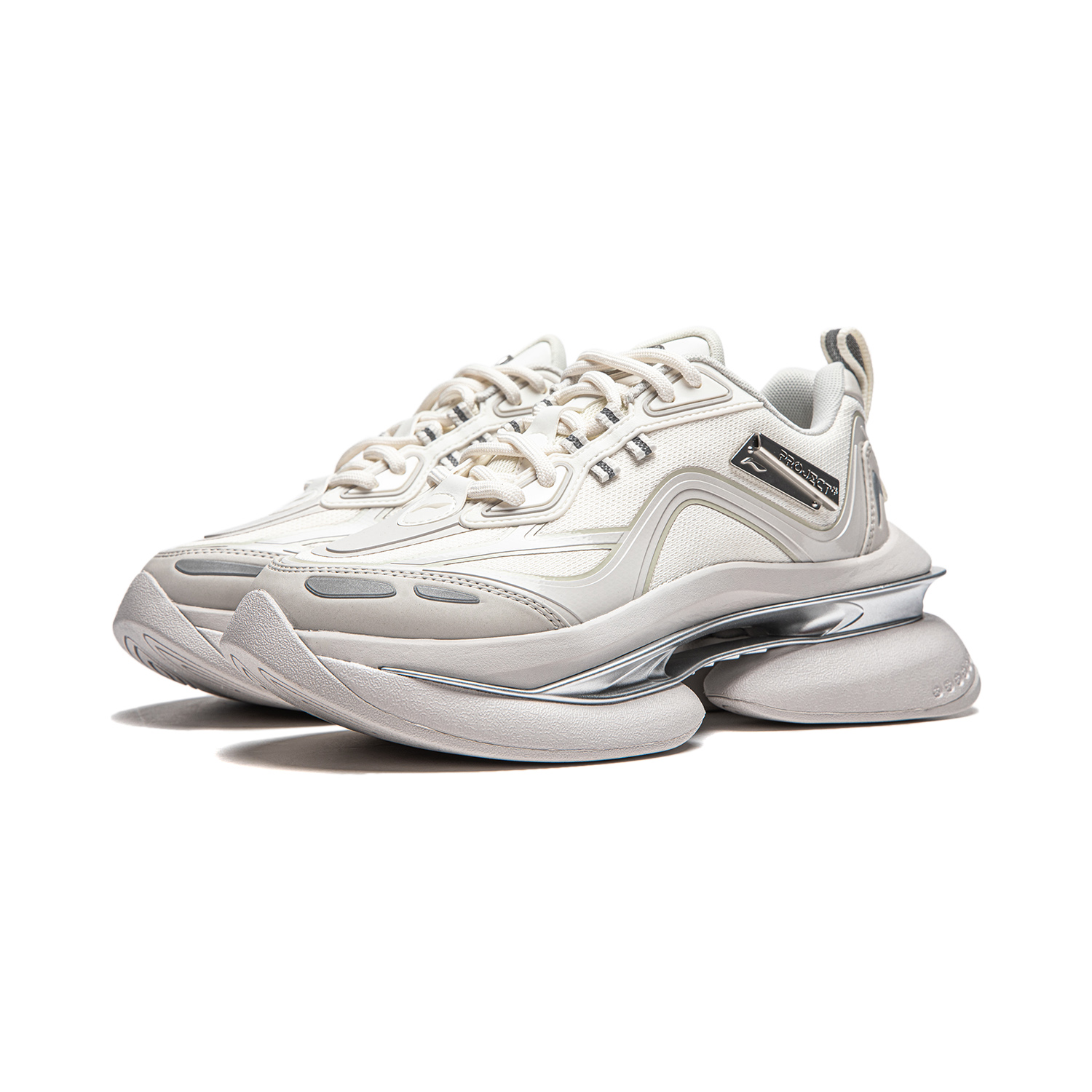 Lookbook (W) Li-Ning Project* 'Ling Kong Reflektif Klasik Rendah Beige/Kelabu Lembut' AGCU260-6