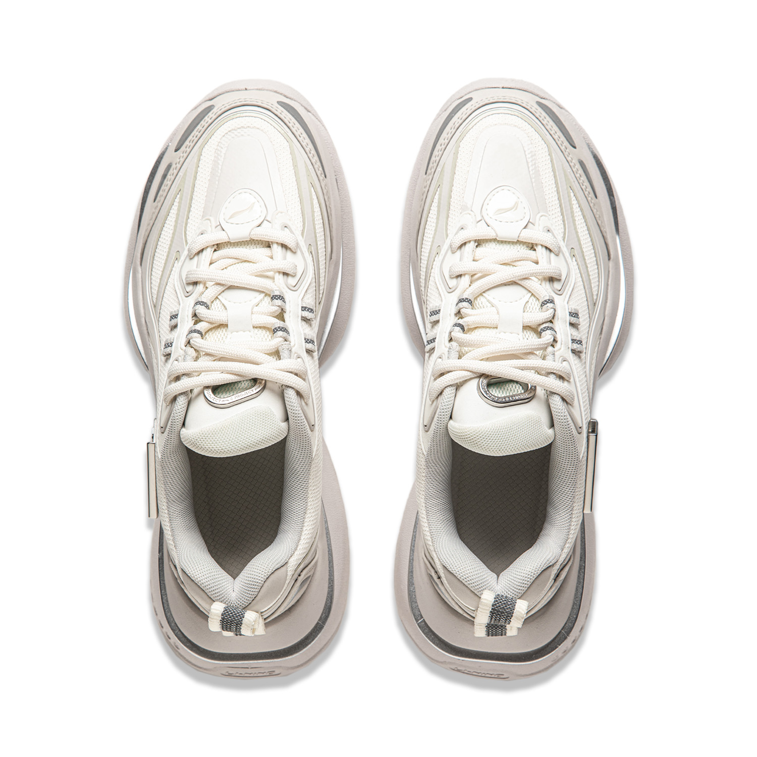 Shop (W) Li-Ning Project* 'Ling Kong Reflektif Klasik Rendah Beige/Kelabu Lembut' AGCU260-6