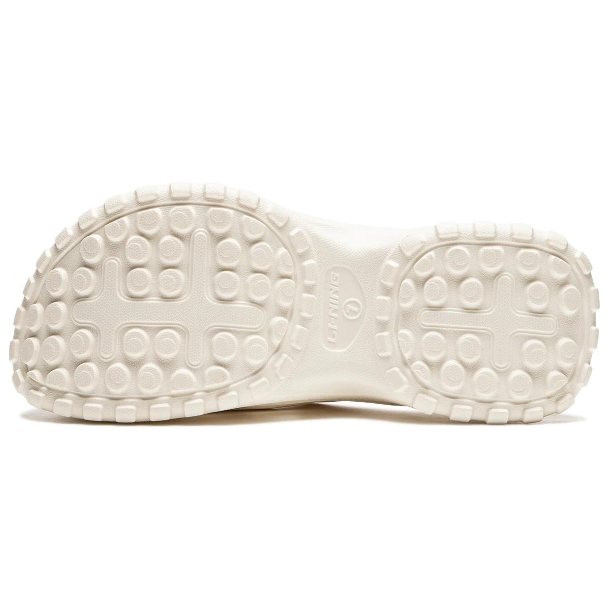 Sizing LiNing李寧 Project* 穆勒 靜音速乾包頭拖鞋 女款 白色