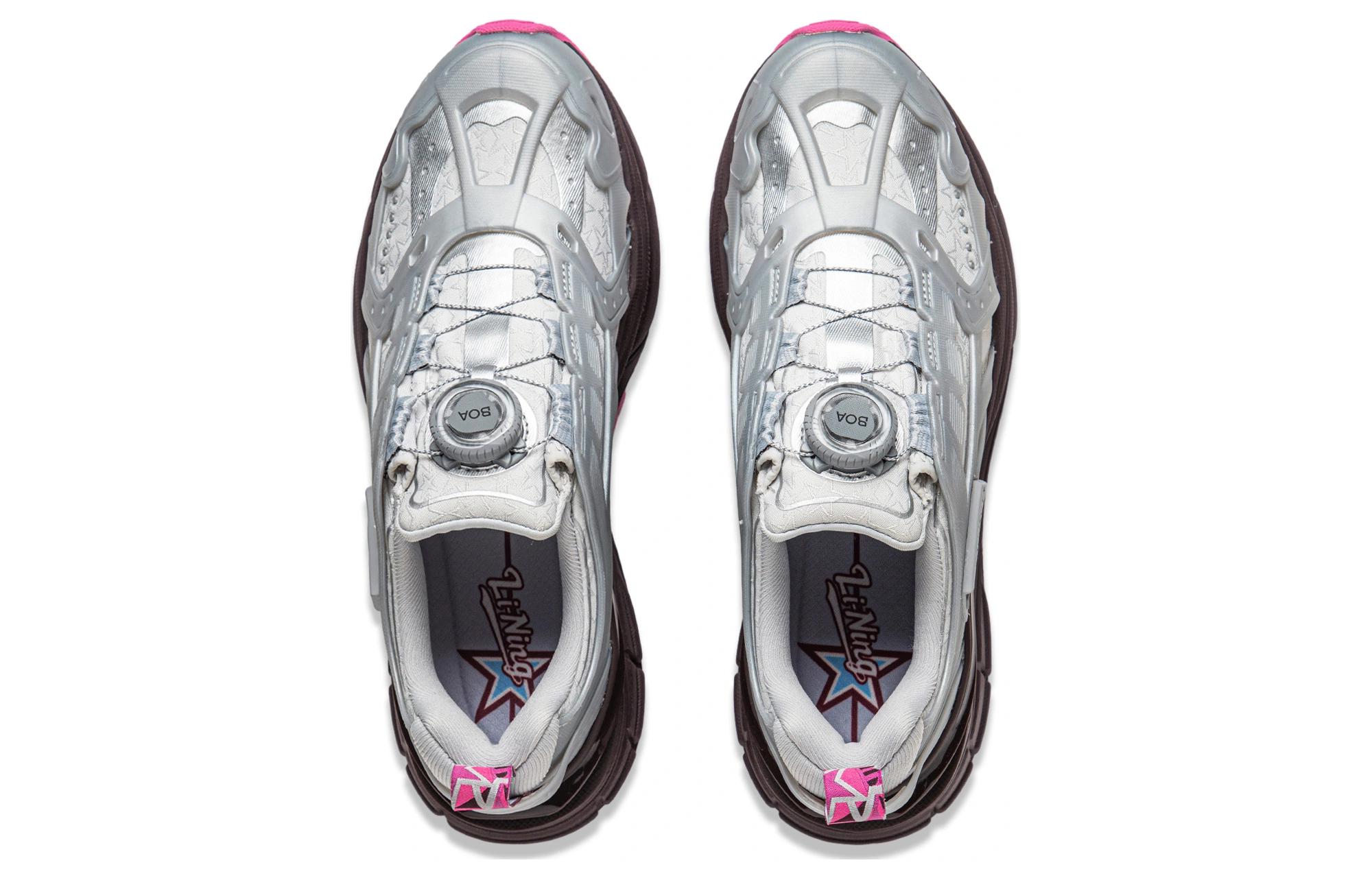 Shop (W) Li-Ning Proyek Rendah 'Perak Merah Jambu' AGLT222-3