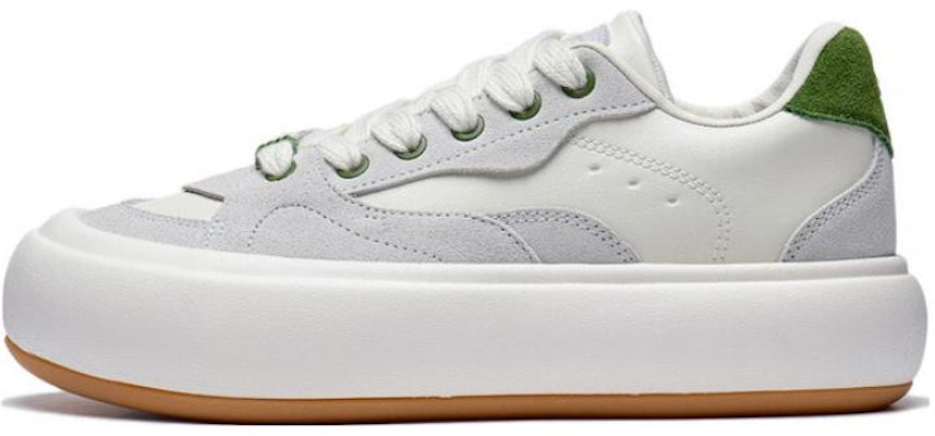 (Women) Li-Ning Puff 'White Grey Green' AZGT092 Buy (Women) Li-Ning Puff 'White Grey Green' AZGT092