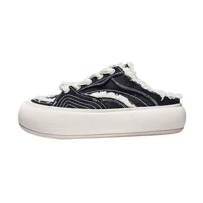 (W) Li-Ning Puff Mule 'Black White'